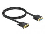 DeLOCK 86752 videokabel adapter 1 m DVI VGA (D-Sub) Sort