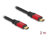 DeLOCK 80091 USB-kabel USB 3.2 Gen 1 (3.1 Gen 1) 2 m USB C 5 Gbit/sek. 100 W Sort, Rød