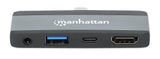 Manhattan 190404 dockingstation Ledningsført USB 3.2 Gen 2 (3.1 Gen 2) Type-C Grå