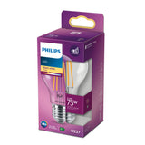 Philips Filament pære, klar 75 W A60 E27