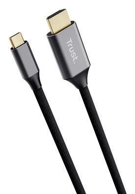 Trust 25630 kabel kønsskifter USB-C HDMI Sort, Sølv