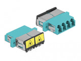 DeLOCK 86905 fiber adapter LC/LC 2 stk Turkisfarve