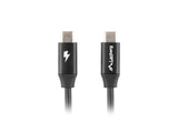 Lanberg CA-CMCM-40CU-0005-BK USB-kabel USB 2.0 0,5 m USB C 0,48 Gbit/sek. 60 W Sort