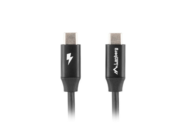 Lanberg CA-CMCM-40CU-0005-BK USB-kabel USB 2.0 0,5 m USB C 0,48 Gbit/sek. 60 W Sort