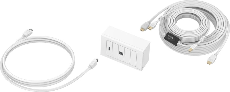 Vision TC3-PK10M stikkontakt HDMI + USB Type-B Hvid
