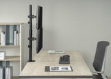 Gembird MA-D2-02 skærmbeslag og -stativer 81,3 cm (32") Skrivebord Sort