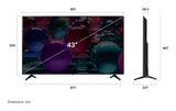 LG UHD AI 43UA73003LA TV 109,2 cm (43") 4K Ultra HD Smart TV Wi-Fi Sort