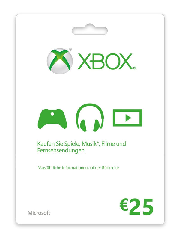 Microsoft Xbox LIVE Gift Card 25€ Videospil Gavekort