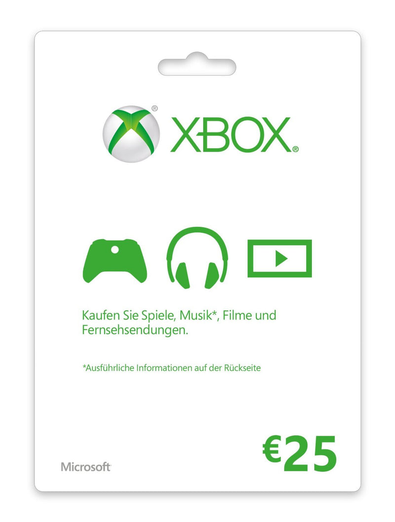 Microsoft Xbox LIVE Gift Card 25€ Videospil Gavekort