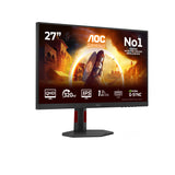 AOC G4 Q27G4SRU computerskærm 68,6 cm (27") 2560 x 1440 pixel Quad HD LED Sort, Rød