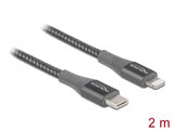 DeLOCK 86632 Lightning kabel 2 m Grå