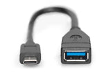 Digitus AK-300315-001-S USB-kabel USB 3.2 Gen 1 (3.1 Gen 1) 0,15 m USB C USB A Sort