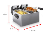 Fritel FR 1355 Duo Dobbelt 6 L Enkeltstående 4400 W Frituregryde Rustfrit stål