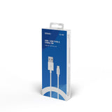 Savio CL-126 USB-kabel USB 2.0 1 m USB C USB A 0,48 Gbit/sek. Hvid