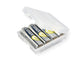 Ansmann 4000740 batterikasse Transparent, Hvid