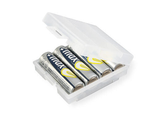 Ansmann 4000740 batterikasse Transparent, Hvid