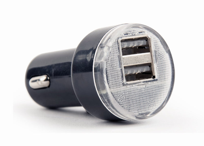 Gembird EG-U2C2A-CAR-02 oplader til mobil enhed Universel Sort Cigartænder Automatisk