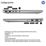 HP EliteBook 6 G1q Next Gen AI PC Copilot+ PC Snapdragon X1P-42-100 Laptop 35,6 cm (14") WUXGA 32 GB LPDDR5x-SDRAM 1 TB SSD Wi-Fi 7 (802.11be) Windows 11 Pro Sølv