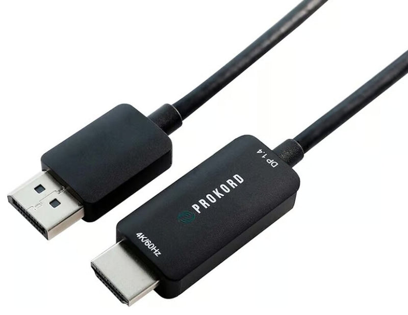 Prokord P-DP2HDR-1.5MB videokabel adapter 1,5 m DisplayPort HDMI Sort