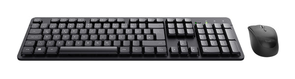 Trust TKM-360 tastatur Mus inkluderet Kontor RF trådløst QWERTY Nordisk Sort