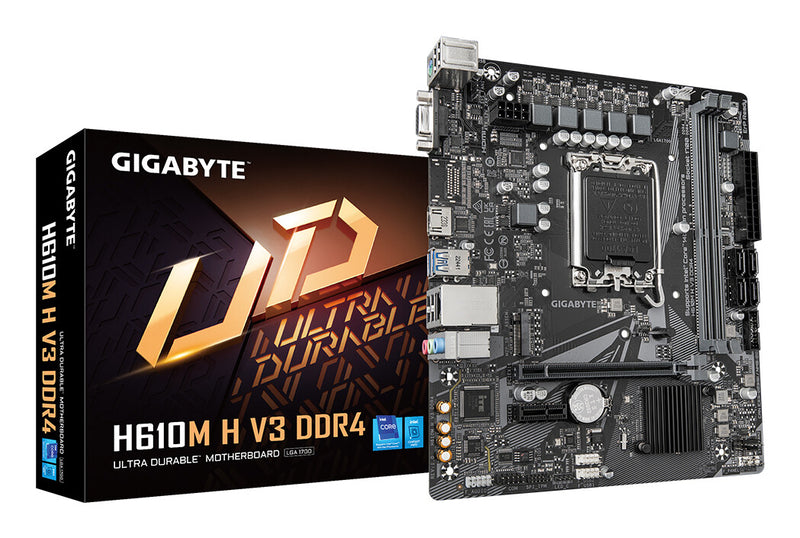 GIGABYTE H610M H V3 DDR4 bundkort Intel H610 Express LGA 1700 micro ATX