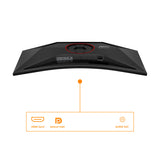 AOC G4 CU34G4 computerskærm 86,4 cm (34") 3440 x 1440 pixel Wide Quad HD LED Sort, Rød