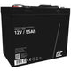 Green Cell AGM49 batteri til køretøj AGM (Absorberet glasmåtte) 55 At 12 V Marine/fritid