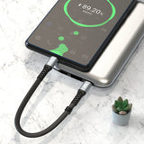 DUDAO L10C USB-C to 23cm. - Digital/Daten USB-kabel 0,23 m USB C 100 W Sort, Grå