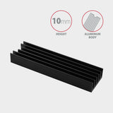 Axagon CLR-M2L10 Computerkølesystem M.2 NVMe SSD, Solid-state drev Køleplade/køler Sort 1 stk