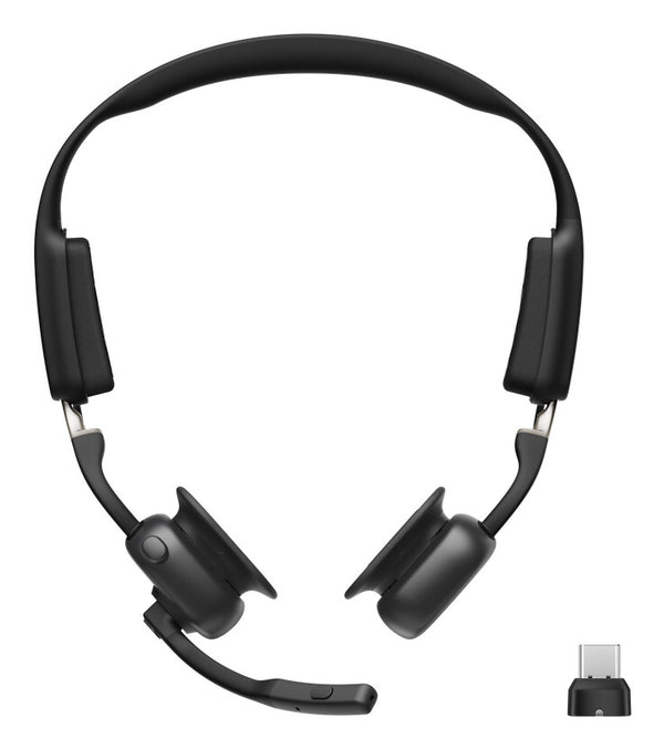 SHOKZ OpenMeet Headset Trådløs Ørekrog Kontor/Callcenter USB Type-C Bluetooth Sort