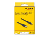 DeLOCK 85410 Lightning kabel 1 m Sort
