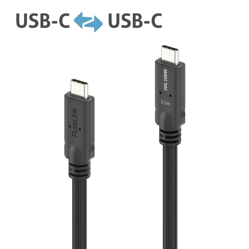 PureLink PI6600-050 USB-kabel USB 3.2 Gen 1 (3.1 Gen 1) 5 m USB C 10 Gbit/sek. 100 W Sort