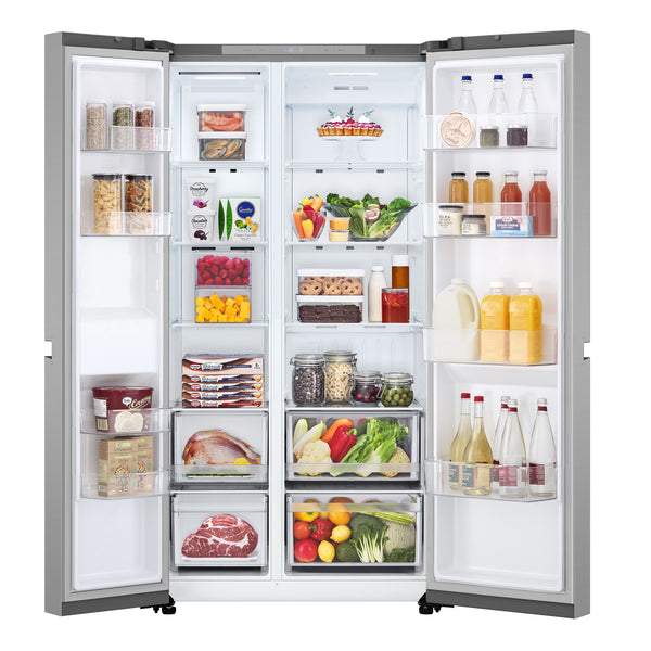 LG GSBC40PYPE side-by-side køle-fryseskab Fritstående 664 L Sølv