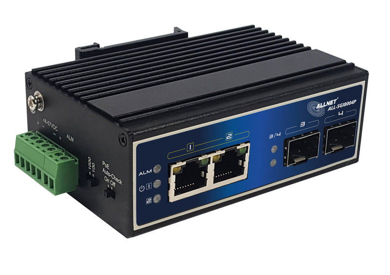 ALLNET ALL-SGI8004P netværksswitch Ikke administreret Gigabit Ethernet (10/100/1000) Strøm over Ethernet (PoE) Sort