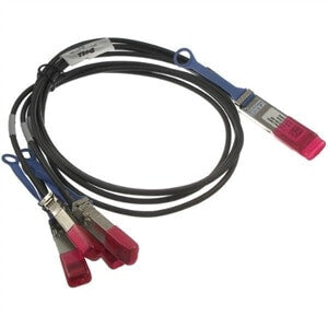 DELL 470-ABQB InfiniBand og fiberoptisk kabel 3 m QSFP28 4x SFP28 Sort, Rød