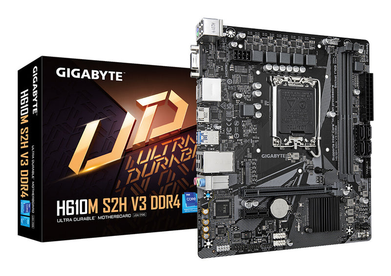 GIGABYTE H610M S2H V3 DDR4 bundkort Intel H610 Express LGA 1700 micro ATX
