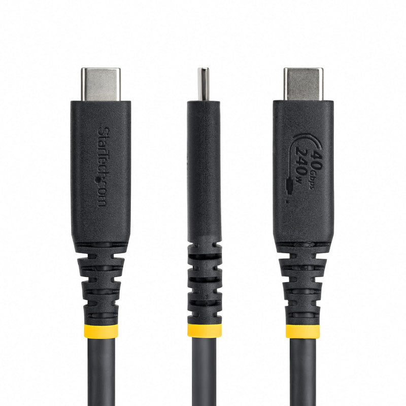 StarTech.com CC50CM40GUSB4TP USB-kabel USB4 Gen 3x2 0,5 m USB C 40 Gbit/sek. 240 W Sort
