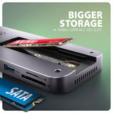 Axagon HMC-12GM2 dockingstation Ledningsført USB 3.2 Gen 2 (3.1 Gen 2) Type-C Grå