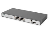 Digitus DN-95342-1 netværksswitch Ikke administreret Fast Ethernet (10/100) 1U Sort, Sølv