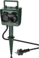 Goobay 55943 stikdåse 2 m 2 AC stikkontakt(er) Udendørs Sort, Grøn