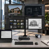 StarTech.com 206UE-TB5USB4DOCK dockingstation Ledningsført Thunderbolt 5 Sort, Grå
