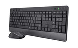 Trust Trezo tastatur Mus inkluderet Universel RF trådløst QWERTZ Tysk Sort