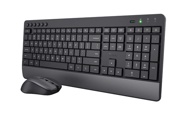 Trust Trezo tastatur Mus inkluderet Universel RF trådløst QWERTZ Tysk Sort