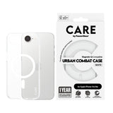 PanzerGlass CARE™ by ® Urban Combat Case Transparent m. Hvid Qi Compatible iPhone 17e | 16e