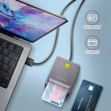 Axagon CRE-SM3T USB Smart card Flat smartcard læser Indendørs USB 2.0 Sort