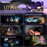 Hisense 55U7DS PRO 139,7 cm (55") 4K Ultra HD Smart TV Wi-Fi Sort