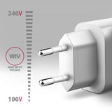 Axagon ACU-QC18W oplader til mobil enhed Mobiltelefon, Smartphone, SmartWatch, Tablet, Universel Hvid Vekselstrøm Hurtig opladning Indendørs