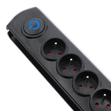 Qoltec 50172 overspændingsbeskytter Sort 6 AC stikkontakt(er) 230 V 5 m