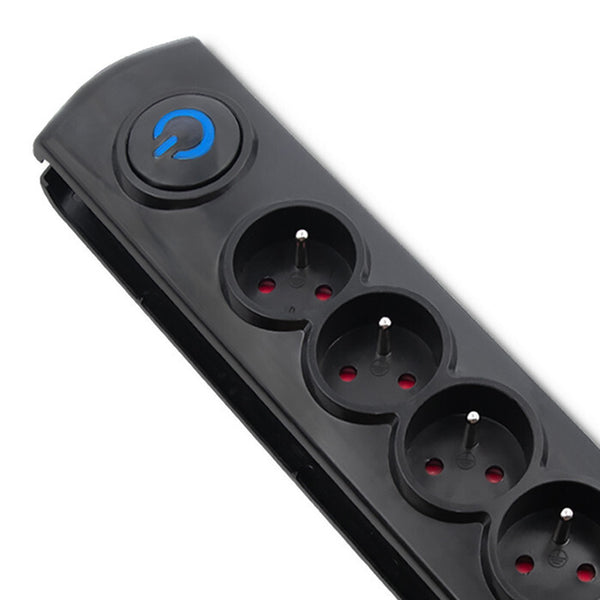 Qoltec 50172 overspændingsbeskytter Sort 6 AC stikkontakt(er) 230 V 5 m