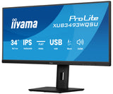 iiyama ProLite XUB3493WQSU-B6 computerskærm 86,4 cm (34") 3440 x 1440 pixel UltraWide Quad HD LED Sort
